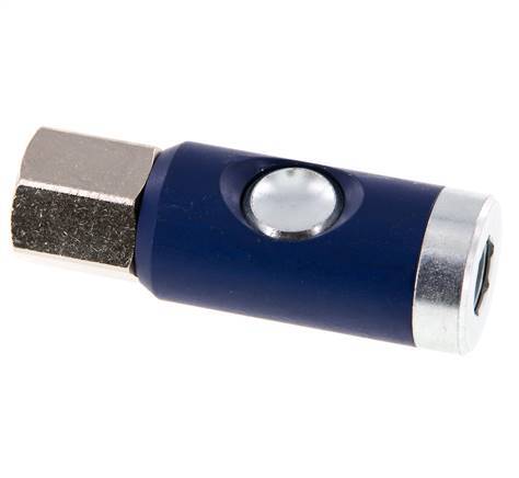 Hardened steel DN 7.4 Safety Air Coupling Socket with Push Button G 3/8 inch Female