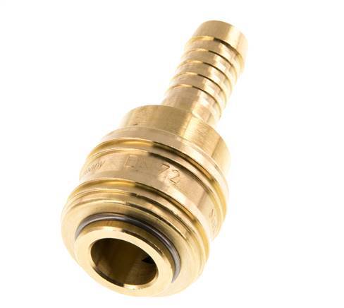 Brass DN 7.2 (Euro) Air Coupling Socket 10 mm Hose Pillar