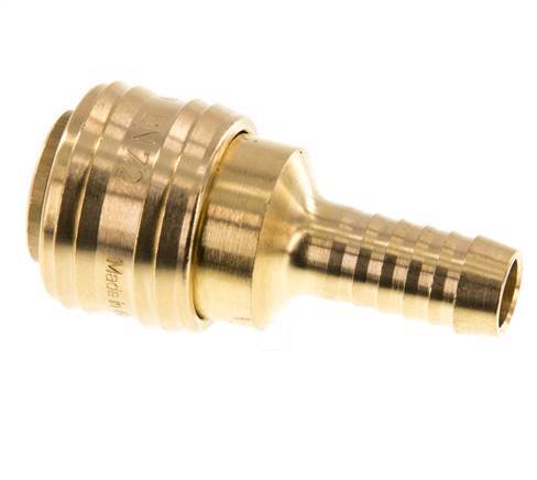Brass DN 7.2 (Euro) Air Coupling Socket 10 mm Hose Pillar