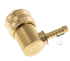 Brass DN 7.2 (Euro) Air Coupling Socket 6 mm Hose Pillar 90-deg