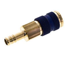 Brass DN 7.2 (Euro) Blue-Coded Air Coupling Socket 9 mm Hose Pillar