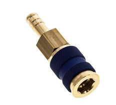 Brass DN 7.2 (Euro) Blue-Coded Air Coupling Socket 9 mm Hose Pillar