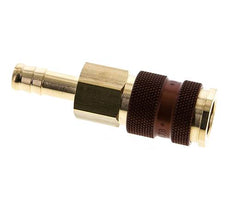Brass DN 7.2 (Euro) Brown-Coded Air Coupling Socket 9 mm Hose Pillar