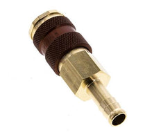 Brass DN 7.2 (Euro) Brown-Coded Air Coupling Socket 9 mm Hose Pillar