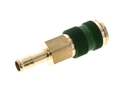 Brass DN 7.2 (Euro) Green-Coded Air Coupling Socket 9 mm Hose Pillar