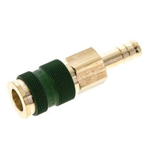 Brass DN 7.2 (Euro) Green-Coded Air Coupling Socket 9 mm Hose Pillar