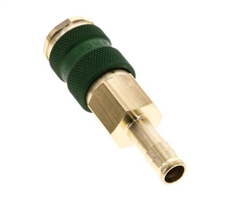 Brass DN 7.2 (Euro) Green-Coded Air Coupling Socket 9 mm Hose Pillar