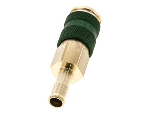 Brass DN 7.2 (Euro) Green-Coded Air Coupling Socket 9 mm Hose Pillar