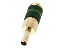 Brass DN 7.2 (Euro) Green-Coded Air Coupling Socket 9 mm Hose Pillar