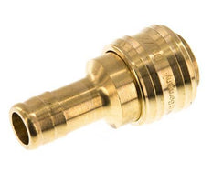 Brass DN 7.2 (Euro) Air Coupling Socket 13 mm Hose Pillar Double Shut-Off