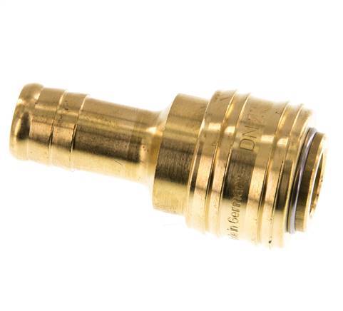 Brass DN 7.2 (Euro) Air Coupling Socket 13 mm Hose Pillar Double Shut-Off