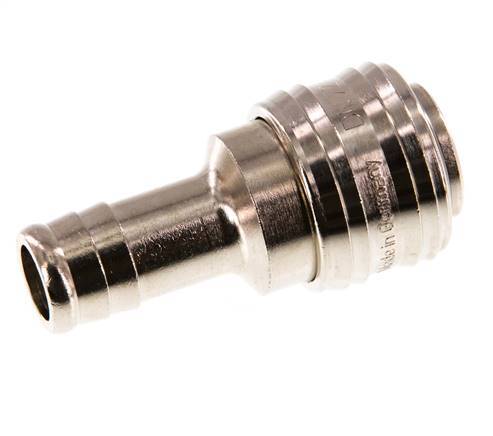 Nickel-plated Brass DN 7.2 (Euro) Air Coupling Socket 13 mm Hose Pillar