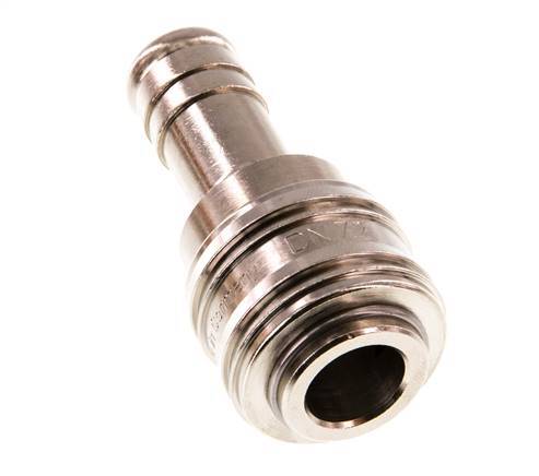 Nickel-plated Brass DN 7.2 (Euro) Air Coupling Socket 13 mm Hose Pillar