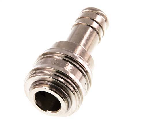 Nickel-plated Brass DN 7.2 (Euro) Air Coupling Socket 13 mm Hose Pillar