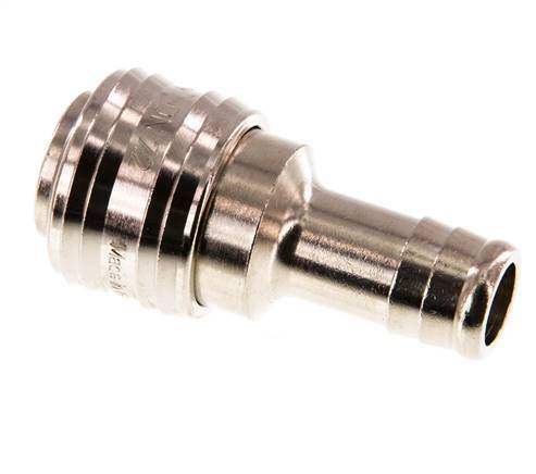 Nickel-plated Brass DN 7.2 (Euro) Air Coupling Socket 13 mm Hose Pillar