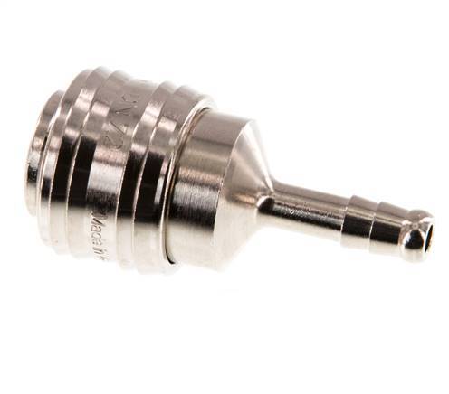 Nickel-plated Brass DN 7.2 (Euro) Air Coupling Socket 6 mm Hose Pillar