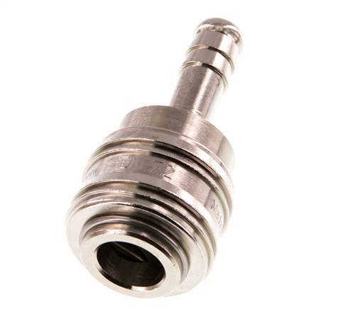 Nickel-plated Brass DN 7.2 (Euro) Air Coupling Socket 8 mm Hose Pillar