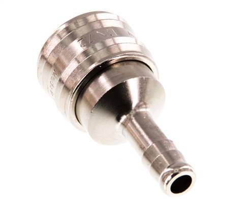 Nickel-plated Brass DN 7.2 (Euro) Air Coupling Socket 8 mm Hose Pillar