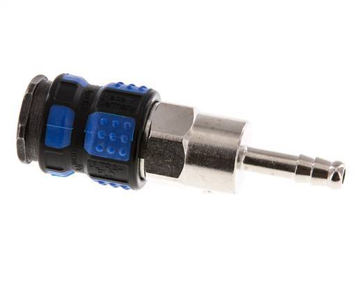 Nickel-plated Brass DN 7.8 Air Coupling Socket 6 mm Hose Pillar