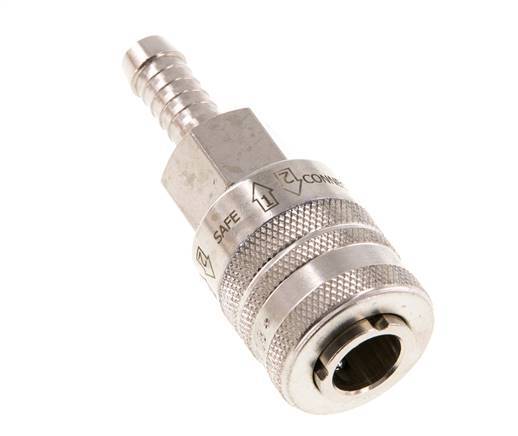 Nickel-plated Brass DN 7.8 Safety Air Coupling Socket 9 mm Hose Pillar
