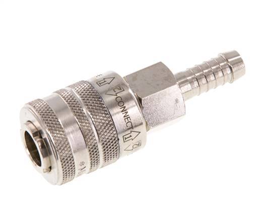 Nickel-plated Brass DN 7.8 Safety Air Coupling Socket 9 mm Hose Pillar