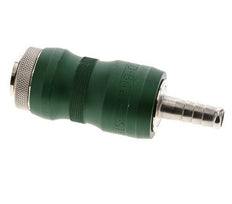 Nickel-plated Brass DN 7.8 Safety Air Coupling Socket with Slide Sleeve 8 mm Hose Pillar