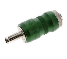 Nickel-plated Brass DN 7.8 Safety Air Coupling Socket with Slide Sleeve 9 mm Hose Pillar