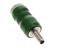 Nickel-plated Brass DN 7.8 Safety Air Coupling Socket with Slide Sleeve 9 mm Hose Pillar