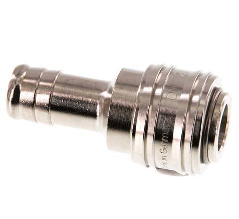 Nickel-plated Brass DN 7.2 (Euro) Air Coupling Socket 13 mm Hose Pillar Double Shut-Off