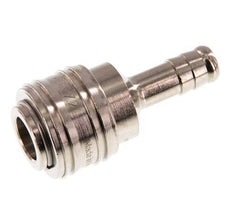 Nickel-plated Brass DN 7.2 (Euro) Air Coupling Socket 9 mm Hose Pillar Double Shut-Off