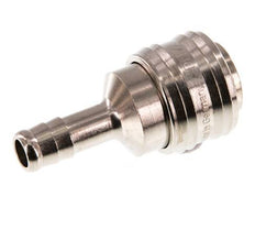 Nickel-plated Brass DN 7.2 (Euro) Air Coupling Socket 9 mm Hose Pillar Double Shut-Off
