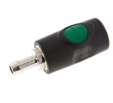 Composite material DN 7.4 Safety Air Coupling Socket with Push Button 10 mm Hose Pillar