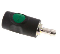 Composite material DN 7.4 Safety Air Coupling Socket with Push Button 10 mm Hose Pillar