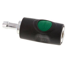 Composite material DN 7.4 Safety Air Coupling Socket with Push Button 9 mm Hose Pillar