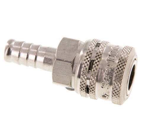 Steel DN 7.2 (Euro) Safety Air Coupling Socket 10 mm Hose Pillar