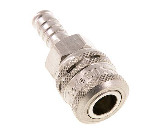 Steel DN 7.2 (Euro) Safety Air Coupling Socket 10 mm Hose Pillar