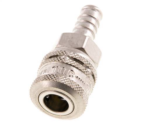 Steel DN 7.2 (Euro) Safety Air Coupling Socket 10 mm Hose Pillar