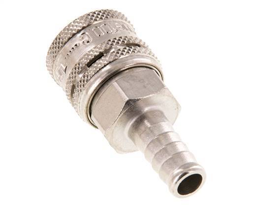 Steel DN 7.2 (Euro) Safety Air Coupling Socket 10 mm Hose Pillar