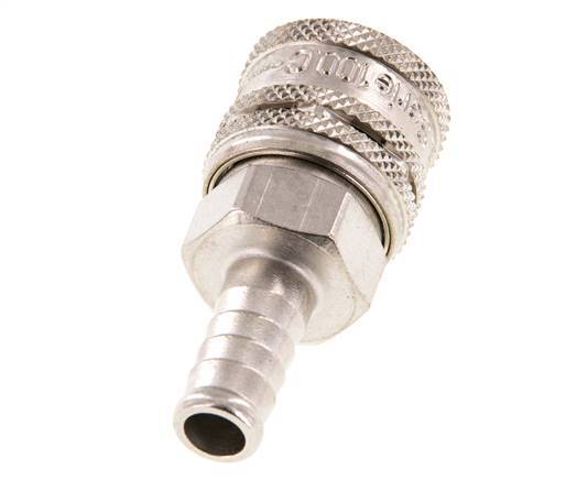 Steel DN 7.2 (Euro) Safety Air Coupling Socket 10 mm Hose Pillar