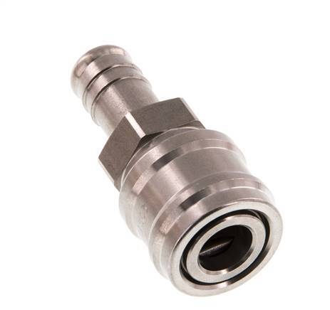 Stainless steel DN 7.2 (Euro) Air Coupling Socket 13 mm Hose Pillar