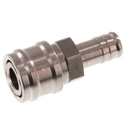 Stainless steel DN 7.2 (Euro) Air Coupling Socket 13 mm Hose Pillar