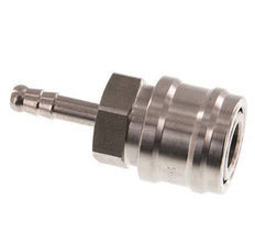 Stainless steel DN 7.2 (Euro) Air Coupling Socket 6 mm Hose Pillar