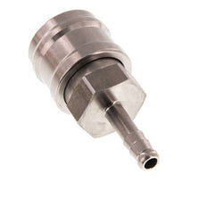 Stainless steel DN 7.2 (Euro) Air Coupling Socket 6 mm Hose Pillar