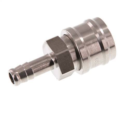 Stainless steel DN 7.2 (Euro) Air Coupling Socket 9 mm Hose Pillar