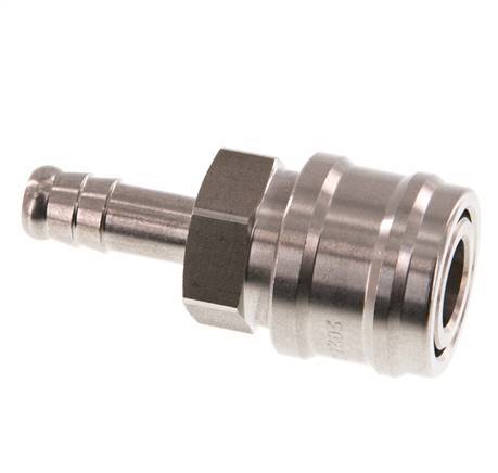 Stainless steel DN 7.2 (Euro) Air Coupling Socket 9 mm Hose Pillar