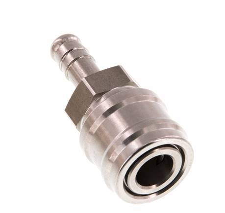 Stainless steel DN 7.2 (Euro) Air Coupling Socket 9 mm Hose Pillar