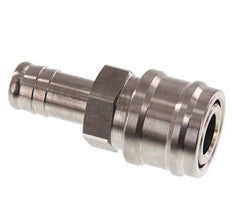 Stainless steel DN 7.2 (Euro) Air Coupling Socket 13 mm Hose Pillar Double Shut-Off