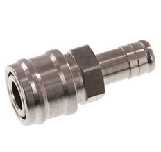Stainless steel DN 7.2 (Euro) Air Coupling Socket 13 mm Hose Pillar Double Shut-Off