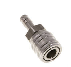 Stainless steel DN 7.2 (Euro) Air Coupling Socket 8 mm Hose Pillar Double Shut-Off