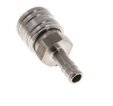 Stainless steel DN 7.2 (Euro) Air Coupling Socket 8 mm Hose Pillar Double Shut-Off